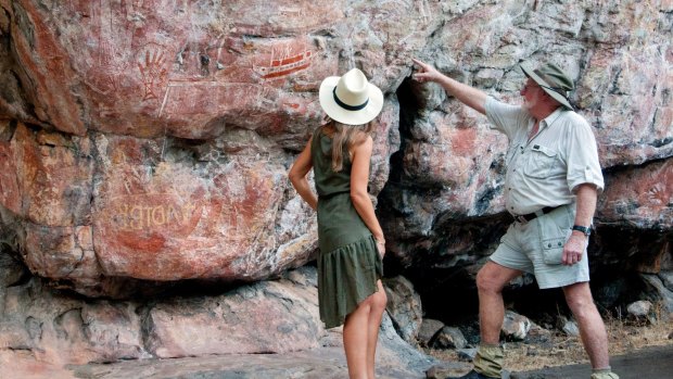 Indigenous rock art in Arnhem Land.