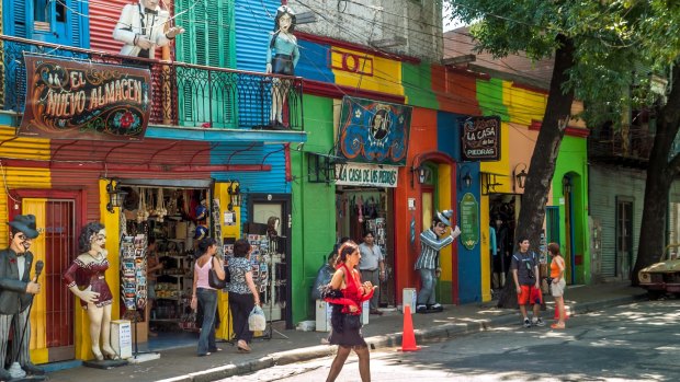 The streets of La Boca in Buenos Aires.