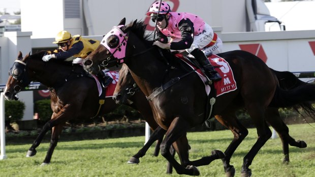 Good record: Dublin Lass scores during the Brisbane carnival in May.