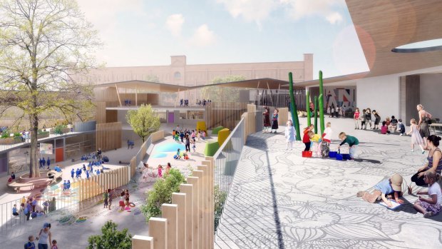 The redeveloped Ultimo Public School will have three rooftop play areas.