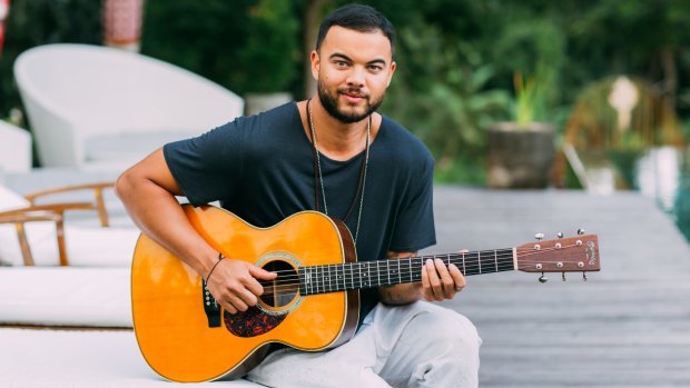 Guy Sebastian at work at the Bali Songwriting Invitational 2016, at Swarapadi Villa and Recording Studio, Ubud. 