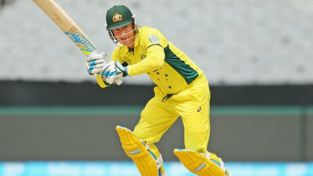 Michael Clarke of Australia bats against UAE.