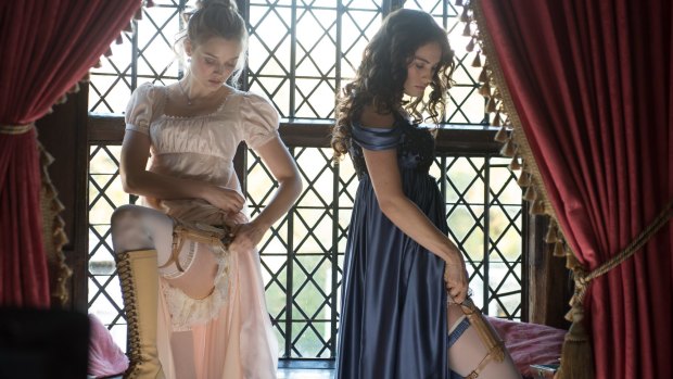 The Bennet girls (Lily James on right) get ready for some zombie killing in Pride and Prejudice and Zombies.