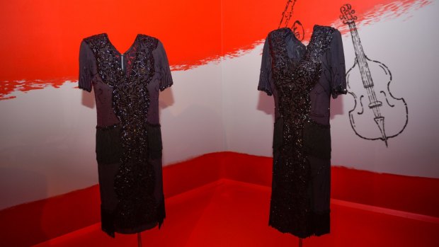 Orry-Kelly dresses worn by Tony Curtis and Jack Lemmon in <i>Some Like it Hot</i>.