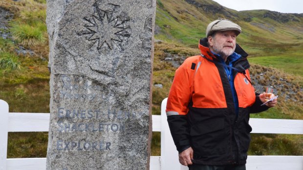  Bob Burton at Shackleton's Grave.