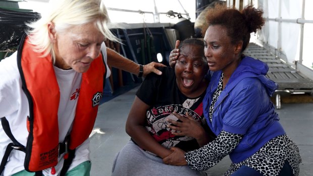 In a separate incident, migrants were rescued off the coast of Libya on Monday.