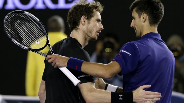 Gallant: Losing finalist Murray congratulates Djokovic.