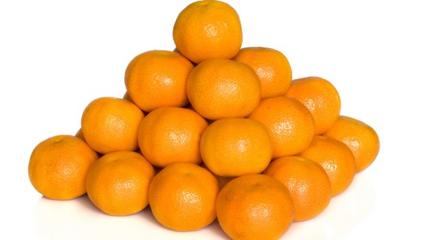 The most efficient way to stack spheres is similar to this pile of tangerines.
