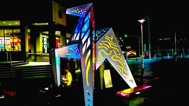 The Origami Horses sculpture in West Ryde.