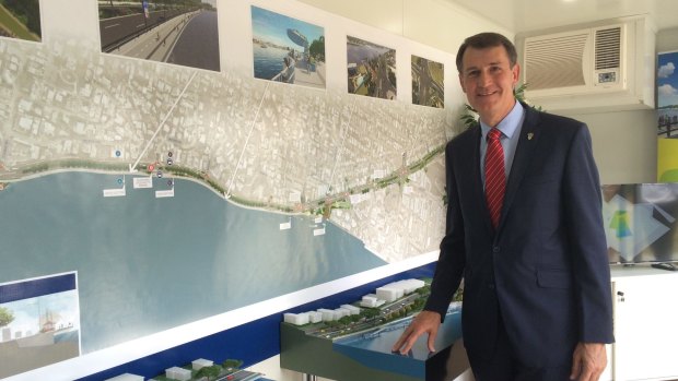 Lord Mayor Graham Quirk at the new Kingsford Smith Drive visitors' information centre.
