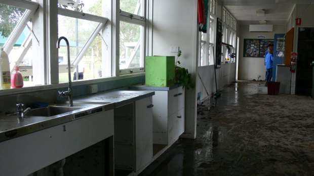 Clarke Creek State School after the deluge.