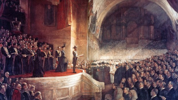 Tom Roberts' 'Big Picture', Opening of the first Parliament of the Commonwealth of Australia (1903).