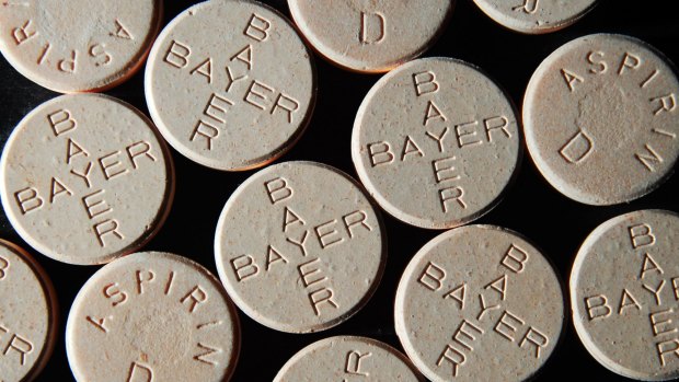 Bayer AG Aspirin on display in Paris, France.