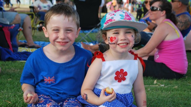 Australia Day 2016: Langley Park entertainment zone at Perth foreshore. 