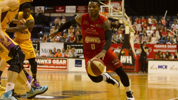 Wollongong Hawks import Jahii Carson. The Hawks have gone bust and won't field a team in next year's NBL.
