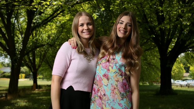 Filling the gap: Kaitlyn Young and Emily Kerr-Laslett from Canberra will be travelling to the UK to work as casual teachers.