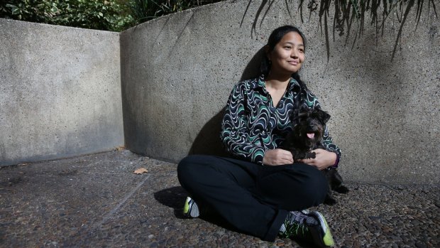 Jai Jaru, with her dog Bella, was homeless. Her life was thrown off course by illness and an assault.