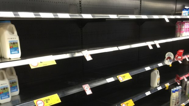 A week after the industrial dispute at Coles' cold storage facility in Melbourne erupted, there are still yawning gaps on the supermarket chain's shelves.