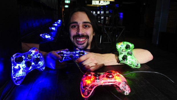 Grab your controller: James Andrews, one of the owners of Canberra's first e-sport and video gaming bar, which will open this weekend in Civic.