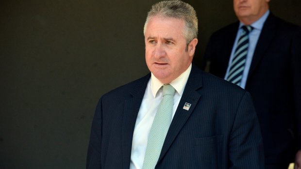 'Gravely concerned': CFMEU national construction secretary Dave Noonan leaving the royal commission earlier this month.