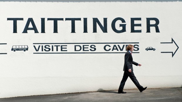 Taittinger's four kilometres of caves have millions of bottles of champagne maturing in them. 