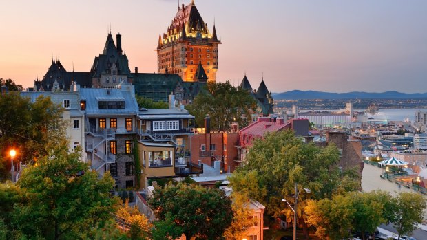 The fairy-tale-like Chateau Frontenac casts its spell over Quebec City.