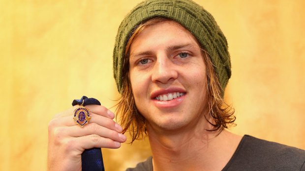 Under the knife. Nat Fyfe underwent surgery to repair his fractured fibula only hours after posing with his Brownlow Medal on Tuesday morning.