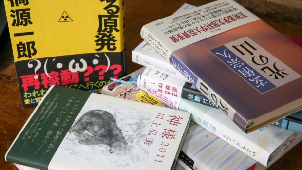 Some of the many books of fiction written in response to Japan's earthquake and tsunami on March 11, 2011. 