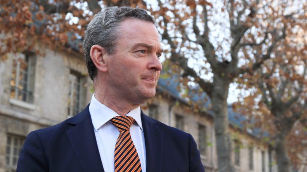 Christopher Pyne in Paris on Thursday.