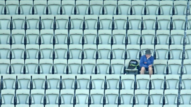 MELBOURNE, AUSTRALIA - DECEMBER 29:  A small crowd watches on during day four of the Second Test match between Australia and the West Indies at Melbourne Cricket Ground on December 29, 2015 in Melbourne, Australia.  (Photo by Scott Barbour/Getty Images)