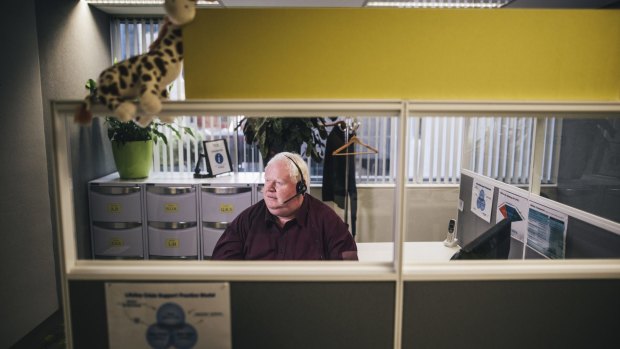 Lifeline Canberra call-centre worker Neale.