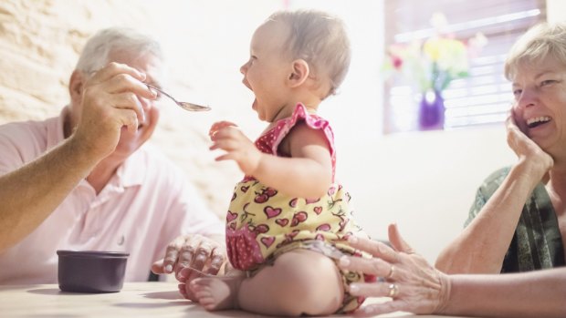 Doting grandparents: Ripe to become cheap holiday babysitters.
