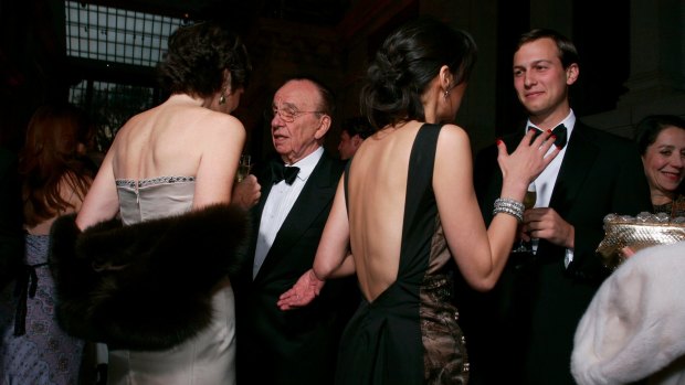 After buying <i>The New York Observer</i>, Kushner was able to mingle with publishing titans like Rupert Murdoch, here at a 2007 gala at New York's Metropolitan Museum of Art.
