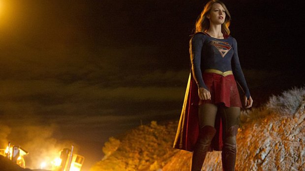 Melissa Benoist as Supergirl.