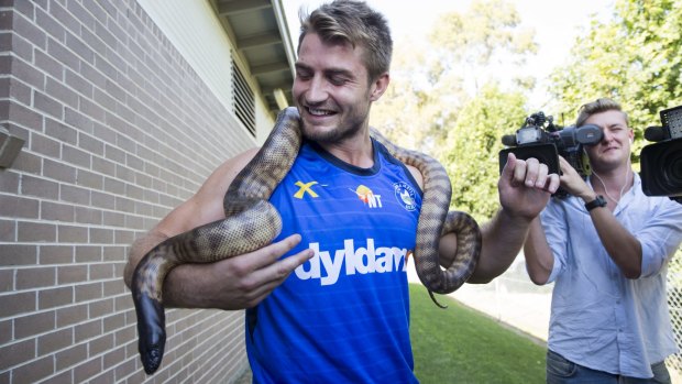 Snakes and Eels: Kieran Foran and friend.