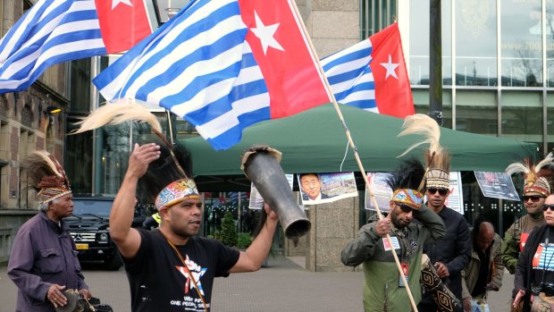 Activists campaigning for independence in Indonesia's restive West Papua province.