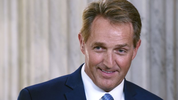 Senator Jeff Flake, who is not seeking re-election, donated to a Democrat rival to Roy Moore.