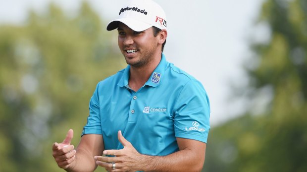 Jason Day has rebounded from his major win to share the lead at The Barclays.