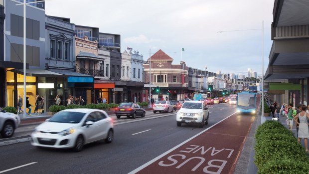 The Parramatta Road renewal precinct at Leichhardt as envisaged by the NSW government. 
