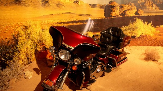 One of the Harleys King Hussein would take to the desert.