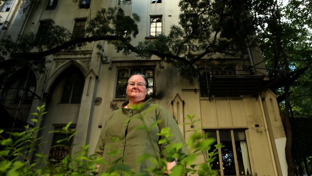 Ruth Davies at the Princess Mary Club on Lonsdale Street. She lived at the club in the 1980s and has been part of a protest to stop it from being demolished.