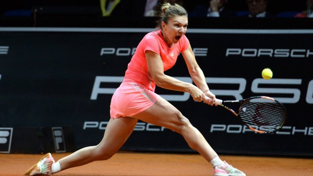 Romania's Simona Halep was knocked out in the first round.