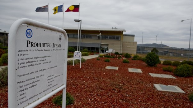 The man took the drugs out of his pants prior to a strip-search at the Alexander Maconochie Centre. 