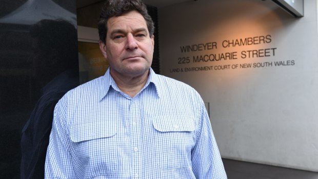 Joe Lorincz outside the Land and Environment court in Sydney. The Mittagong property owner says his faith in the system has been destroyed.
 