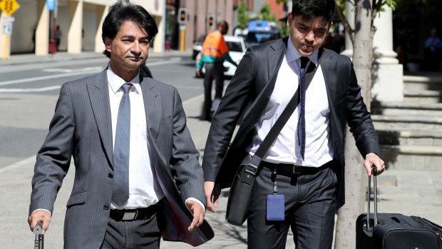 Lloyd Rayney arriving at Perth District Court on Wednesday morning for an unrelated case. 
