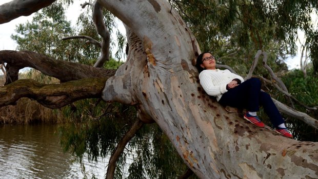 Fatima Measham at Werribee's Riverbend Historical Park.