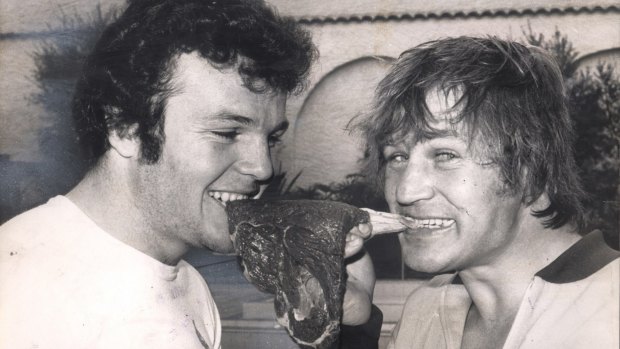 Tough as $2 steak: Magpies legend Les Boyd and Tommy Raudonikis