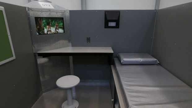 A cell in the recently opened 400-bed prison in Cessnock, which was built in 54 weeks.