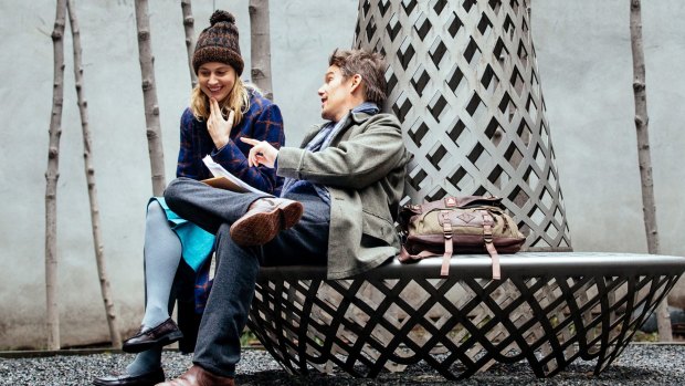 Greta Gerwig and Ethan Hawke star in <i>Maggie's Plan</I>.