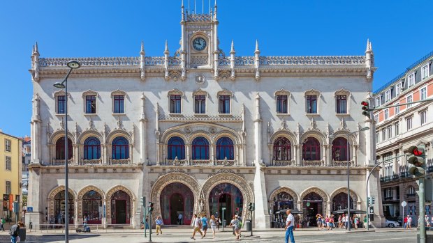 The Rossio Railway Station.